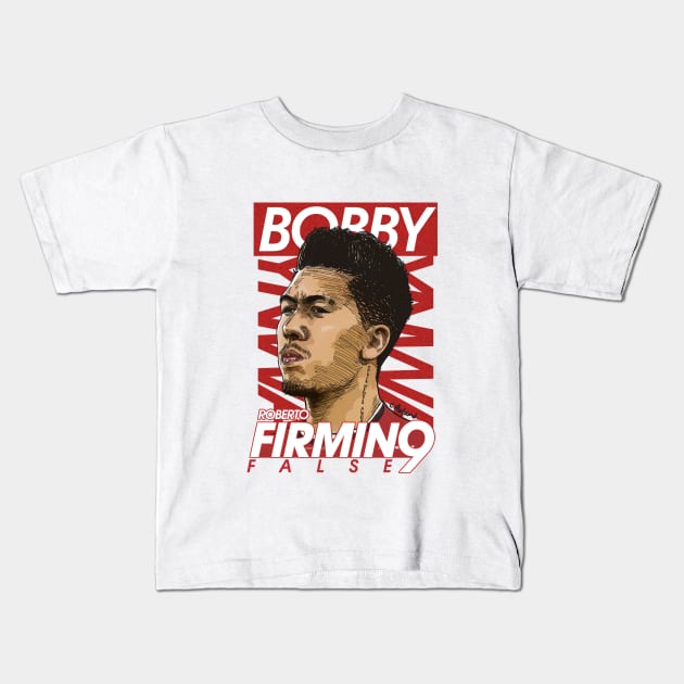 BOBBY FIRMINO Kids T-Shirt by cattafound